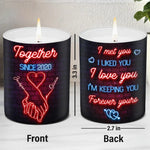 I'm Keeping You Forever Yours - Couple Personalized Custom Smokeless Scented Candle - Christmas Gift For Husband Wife, Anniversary