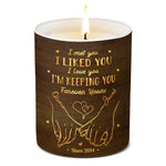 Love Gets Better With Time - Couple Personalized Custom Smokeless Scented Candle - Christmas Gift For Husband Wife, Anniversary