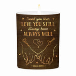Love Gets Better With Time - Couple Personalized Custom Smokeless Scented Candle - Christmas Gift For Husband Wife, Anniversary