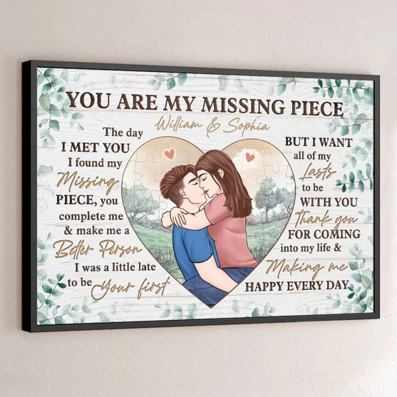 Thank You For Coming Into My Life - Couple Personalized Custom Horizontal Poster - Gift For Husband Wife, Anniversary