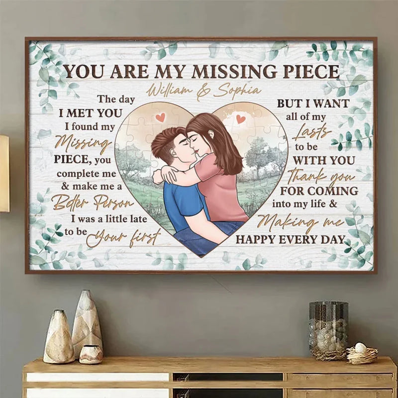 Thank You For Coming Into My Life - Couple Personalized Custom Horizontal Poster - Gift For Husband Wife, Anniversary