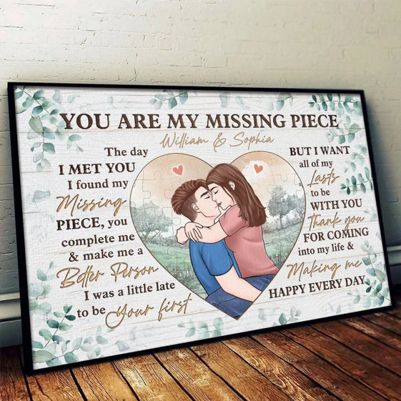 Thank You For Coming Into My Life - Couple Personalized Custom Horizontal Poster - Gift For Husband Wife, Anniversary