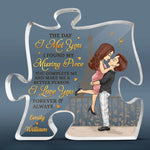Custom Name Romantic Couple Gifts - Personalized Shaped Acrylic Plaque