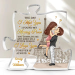 Custom Name Romantic Couple Gifts - Personalized Shaped Acrylic Plaque