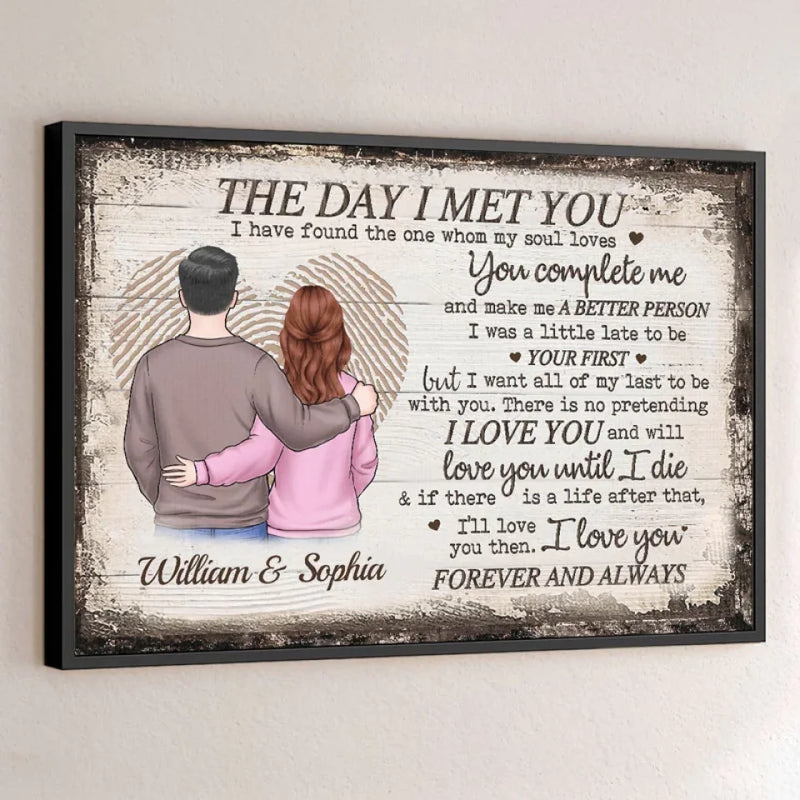 I Have Found The One Whom My Soul Loves - Couple Personalized Custom Horizontal Poster - Christmas Gift For Husband Wife, Anniversary