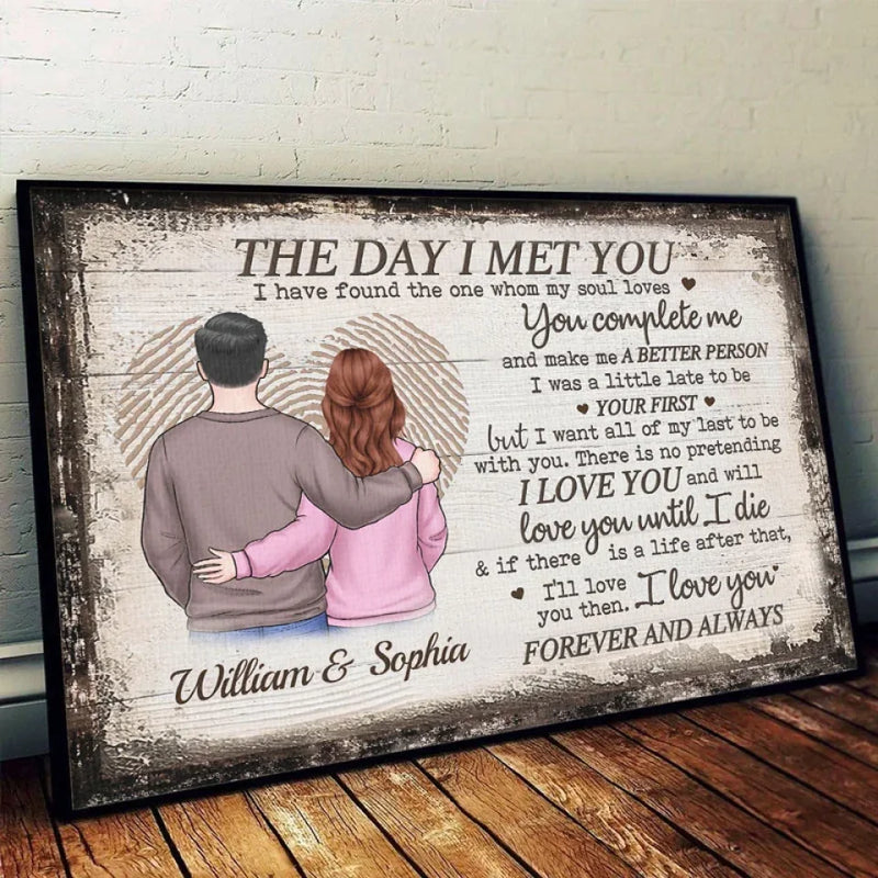 I Have Found The One Whom My Soul Loves - Couple Personalized Custom Horizontal Poster - Christmas Gift For Husband Wife, Anniversary
