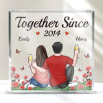 Custom Name Anniversary Couple Gifts - Personalized Shaped Acrylic Plaque