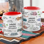 Custom Name Bad Bitch Affirmation Gifts for Women - Personalized Accent Mugs
