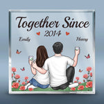 Custom Name Anniversary Couple Gifts - Personalized Shaped Acrylic Plaque