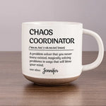 Master Of Chaos - Coworker Personalized Custom Printed Pottery Mug - Gift For Coworkers, Work Friends, Colleagues