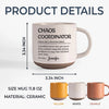 Master Of Chaos - Coworker Personalized Custom Printed Pottery Mug - Gift For Coworkers, Work Friends, Colleagues