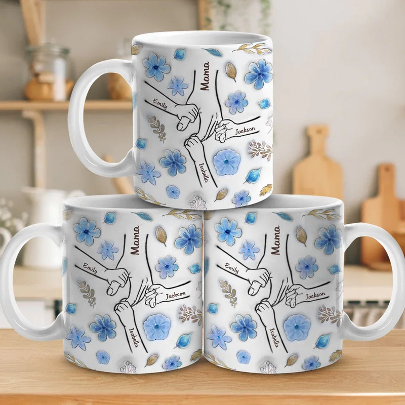 Little Hands, Big Love - Family Personalized Custom 3D Inflated Effect Printed Mug - Christmas Gift For Mom, Grandma