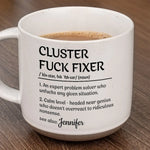 Expert Problem Solver - Coworker Personalized Custom Printed Pottery Mug - Gift For Coworkers, Work Friends, Colleagues