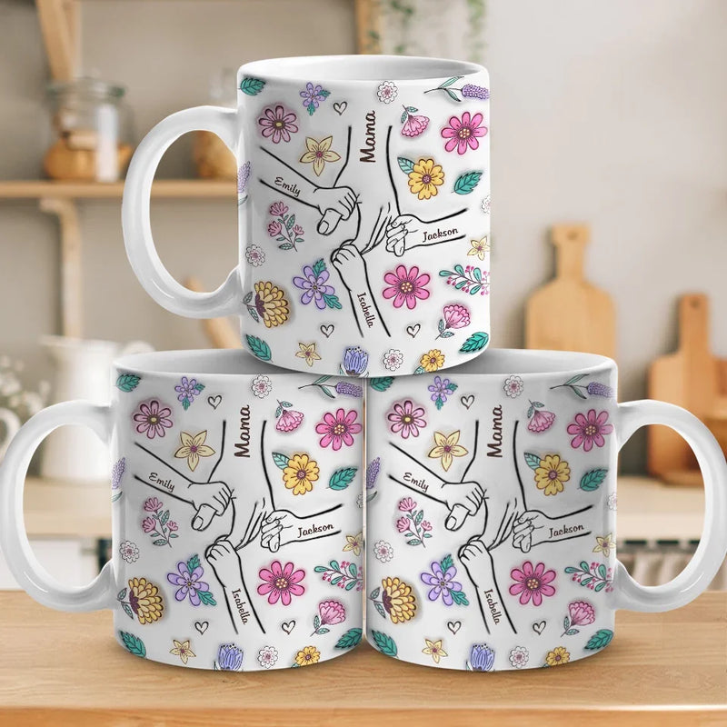 A Mother's Love Knows No Bounds - Family Personalized Custom 3D Inflated Effect Printed Mug - Christmas Gift For Mom, Grandma