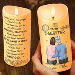 Custom Daughter Gifts from Mom - Personalized LED Candle