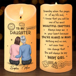 Custom Daughter Gifts from Mom - Personalized LED Candle