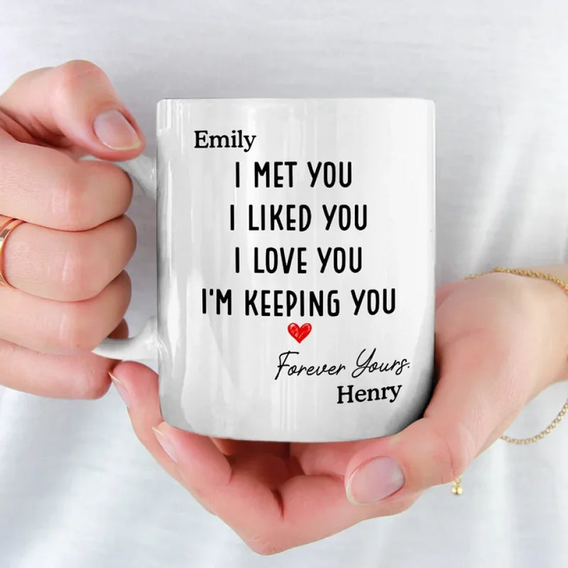 I Was Yours Since The Moment I Saw You - Couple Personalized Custom Mug - Christmas Gift For Husband Wife, Anniversary