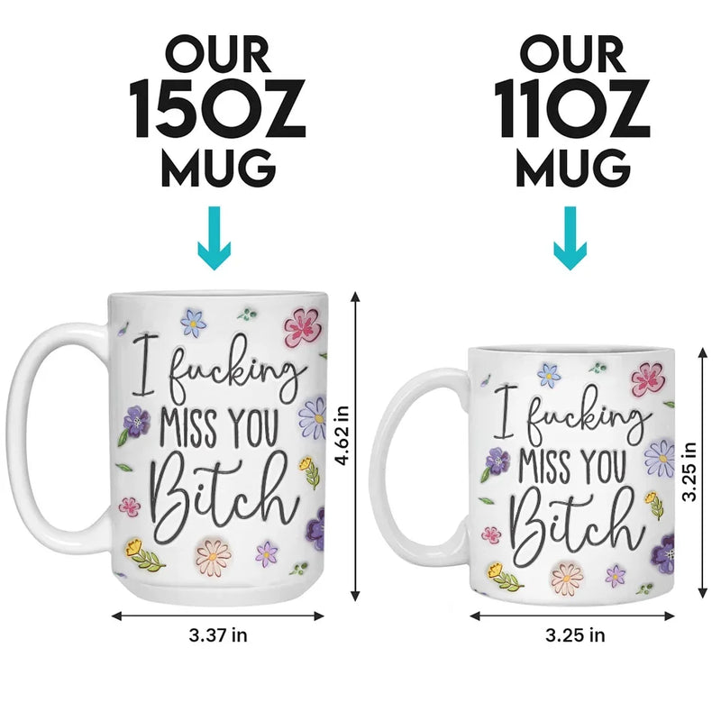 True Friendship Doesn’t Fade With Distance - Bestie Personalized Custom 3D Inflated Effect Printed Mug - Christmas Gift For Best Friends, BFF, Sisters