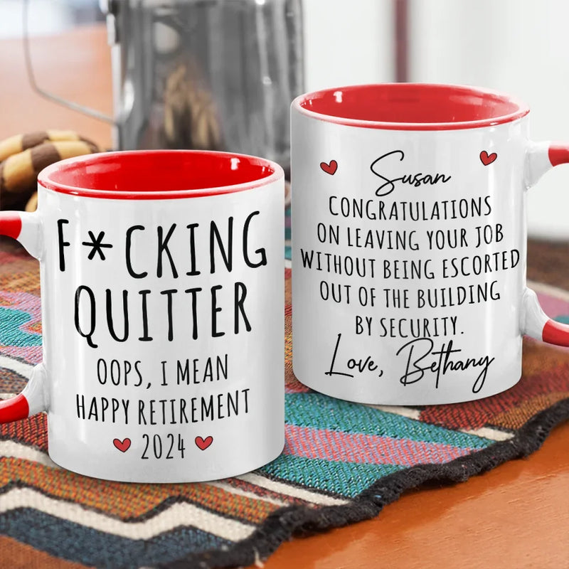 I'm Not Retired, I'm A Professional Relaxer -  Coworker Personalized Custom Accent Mug - Christmas Gift, Appreciation, Retirement Gift For Coworkers, Work Friends, Colleagues