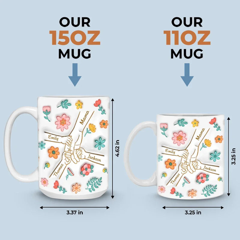 Silent Sacrifices Reflect Endless Love - Family Personalized Custom 3D Inflated Effect Printed Mug - Christmas Gift For Mom, Grandma