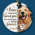 Custom Photo Until We Meet Again, My Loyal Friend - Memorial Personalized Custom Ornament - Ceramic Round Shaped - Christmas Gift, Sympathy Gift For Pet Owners, Pet Lovers