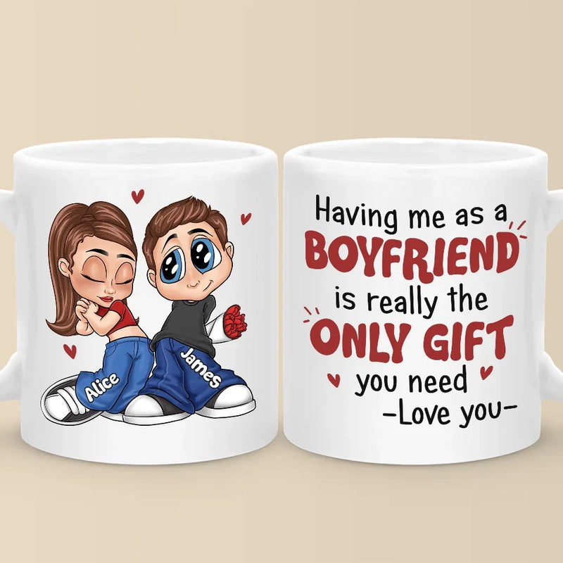 Your Good Fortune Is Being With Me - Couple Personalized Custom Mug - Christmas Gift For Husband Wife, Anniversary