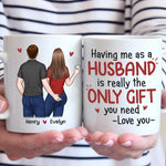 The Boyfriend You Are Lucky To Have - Couple Personalized Custom Mug - Christmas Gift For Husband Wife, Anniversary