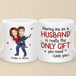 With You, Every Moment Is An Adventure - Couple Personalized Custom Mug - Christmas Gift For Husband Wife, Anniversary