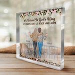 A True Friendship Is A Journey Without An End - Bestie Personalized Custom Square Shaped Acrylic Plaque - Gift For Best Friends, BFF, Sisters
