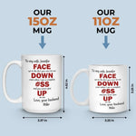 You Never Give Up On Me - Couple Personalized Custom Mug - Christmas Gift For Husband Wife, Anniversary