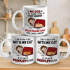I Like To Stay In Bed With My Pets - Dog & Cat Personalized Custom Mug - Gift For Pet Owners, Pet Lovers