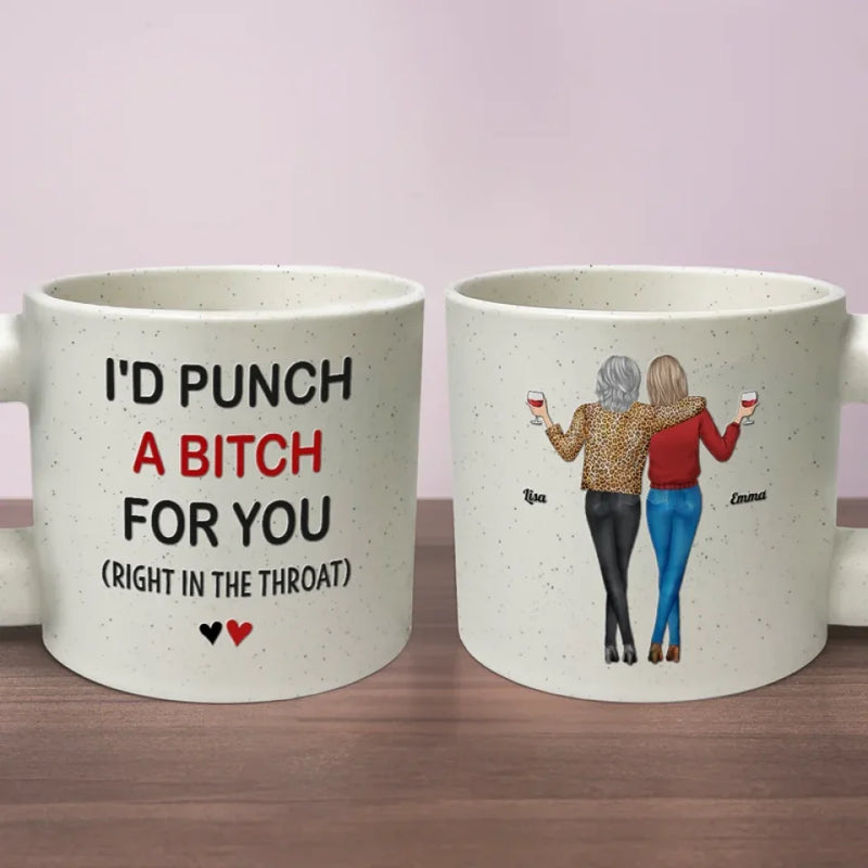 Life Is Better With Friends - Bestie Personalized Custom Chunky Mug - Gift For Best Friends, BFF, Sisters
