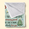 Custom Photo I'll Be Cuddled Up With You - Family Personalized Custom Blanket - Baby Shower Gift, First Christmas Gift, Christmas Gift For First Mom