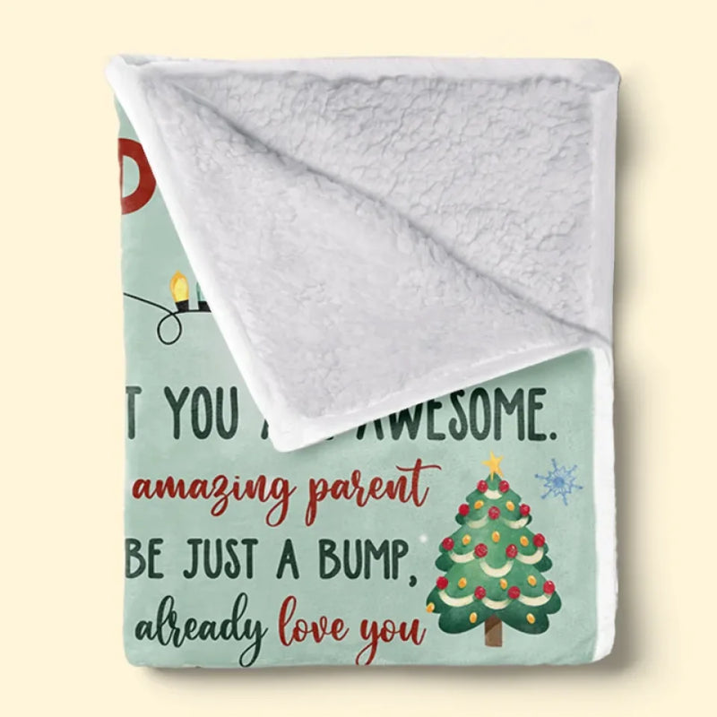 Custom Photo I'll Be Cuddled Up With You - Family Personalized Custom Blanket - Baby Shower Gift, First Christmas Gift, Christmas Gift For First Mom