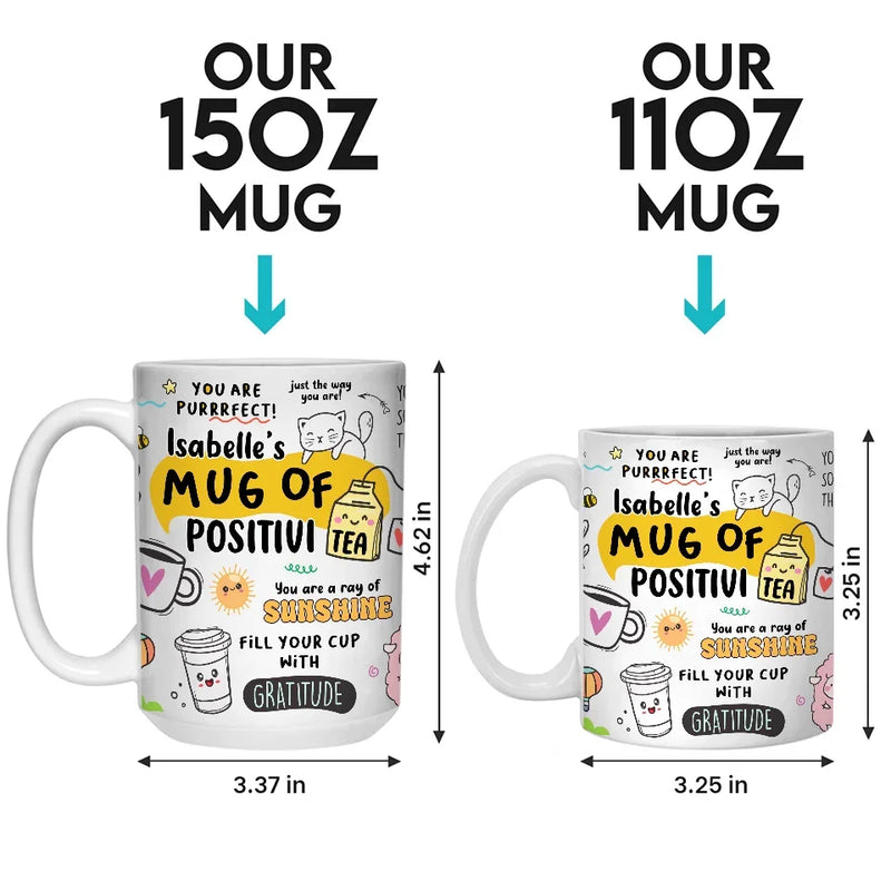Mug Of Positivitea Self-Love - Friend Personalized Custom Mug - Christmas Gift For Best Friends, Family Members, Coworkers, Yourself