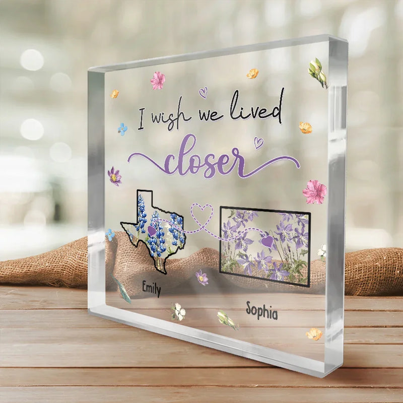 Distance Can’t Break A Bond This Strong - Bestie Personalized Custom Square Shaped Acrylic Plaque - Gift For Best Friends, BFF, Sisters