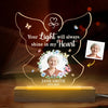 Custom Photo You’re In Our Hearts And Thoughts - Memorial Personalized Custom Shaped 3D LED Light - Sympathy Gift For Family Members
