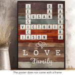 Custom Name Family Love Gifts - Personalized Poster