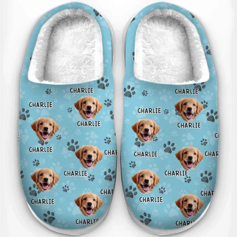 Custom Photo Every Wag Brings Joy To My Heart - Dog & Cat Personalized Custom Fluffy Slippers - Christmas Gift For Pet Owners, Pet Lovers