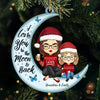 I Love You To The Moon And Back - Family Personalized Custom Ornament - Acrylic Custom Shaped - Christmas Gift For Family Members