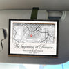 Location Map I Carry Your Heart With Me - Couple Personalized Custom Map Car Visor Clip - Map Art, Christmas Gift For Husband Wife, Anniversary