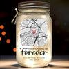 The Beginning Of Forever - Couple Personalized Custom Mason Jar Light - Gift For Couple, Husband Wife, Anniversary