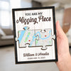 Location Map Love Knows No Distance - Couple Personalized Custom Map 2-Layered Wooden Plaque With Stand - Map Art, Christmas Gift For Husband Wife, Anniversary