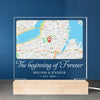 Location Map Where It All Began - Couple Personalized Custom Shaped 3D LED Light - Map Art, Gift For Husband Wife, Anniversary