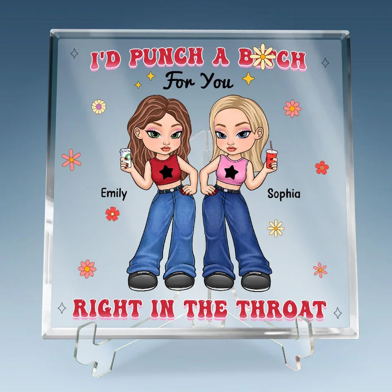 Whenever I See Them, I Think - Bestie Personalized Custom Square Shaped Acrylic Plaque - Gift For Best Friends, BFF, Sisters