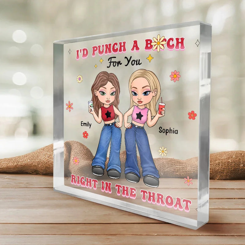 Whenever I See Them, I Think - Bestie Personalized Custom Square Shaped Acrylic Plaque - Gift For Best Friends, BFF, Sisters