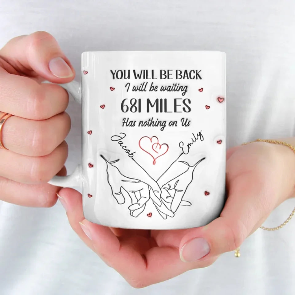 No Distance Can Break Us - Personalized Custom 3D Inflated Effect Mug – Gifts