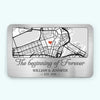 Location Map You Are The Map To My Heart - Couple Personalized Custom Map Aluminum Wallet Card - Map Art, Christmas Gift For Husband Wife, Anniversary