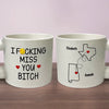Never Too Far To Have Coffee Together - Bestie Personalized Custom Chunky Mug - Gift For Best Friends, BFF, Sisters
