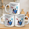 Love Knows No Distance - Couple Personalized Custom Mug - Gift For Husband Wife, Anniversary, Long Distance Relationship